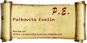 Palkovits Evelin névjegykártya